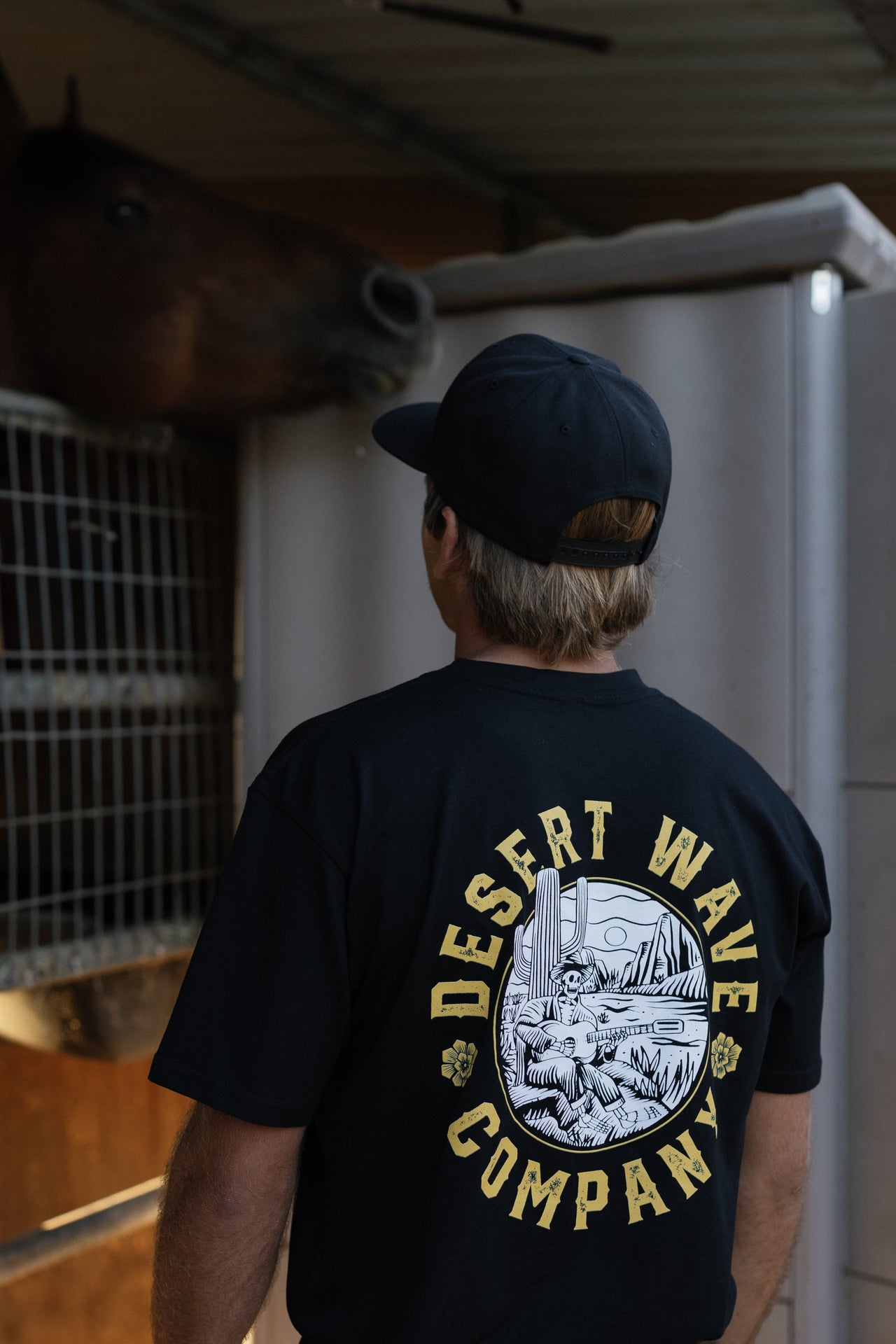 Skull in The Desert Black T-Shirt