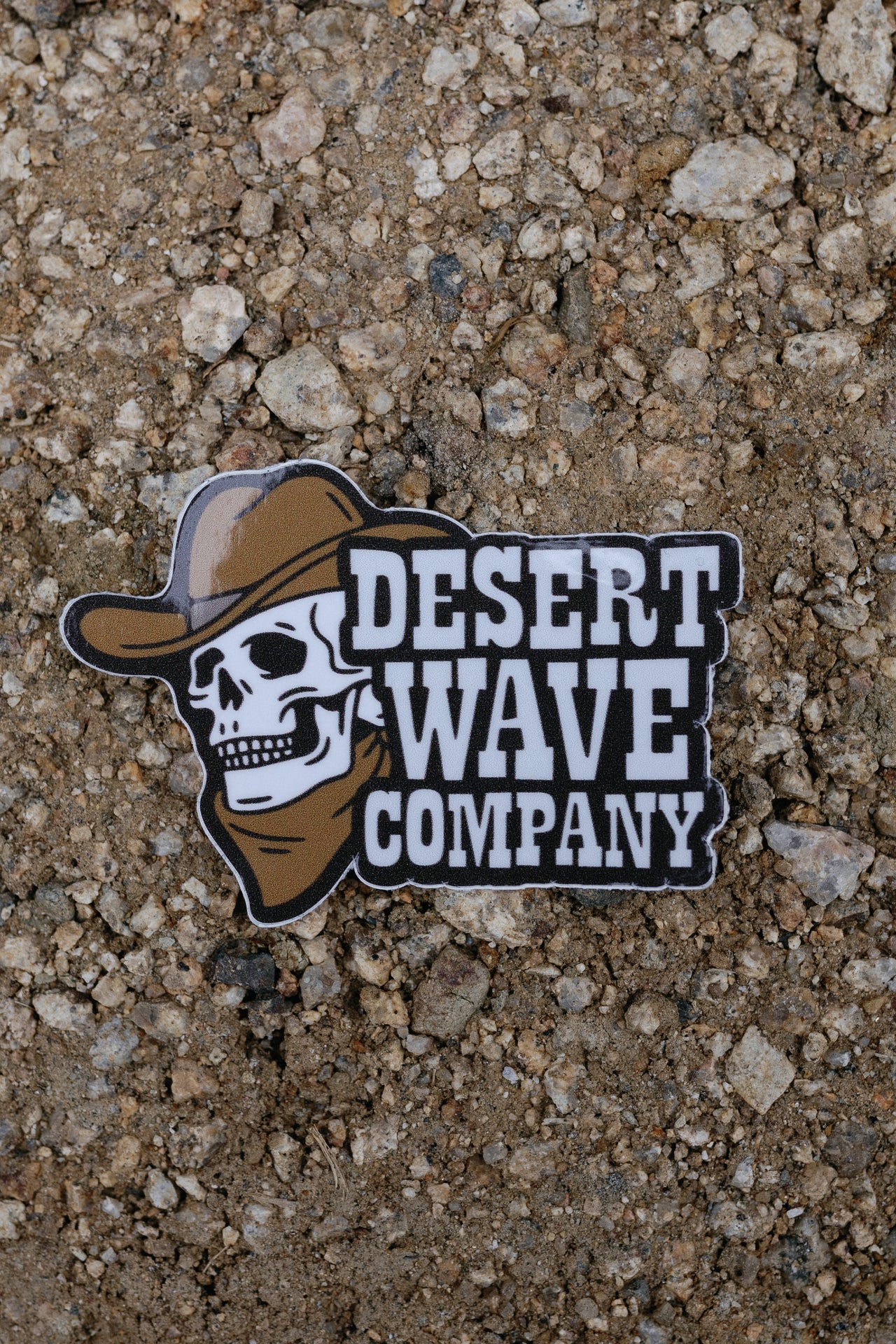 Desert Wave Skull Sticker